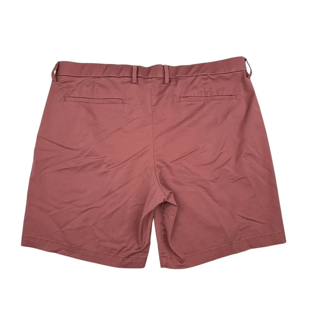 Banana Republic Core Temp Shorts Mens 38 Pink Chino Casual Stretch Cotton Blend